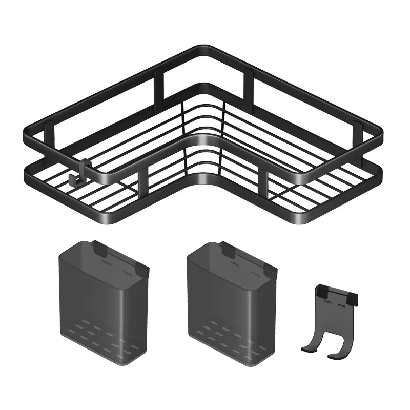 Lot de 2 Étagères d’Angle en Métal